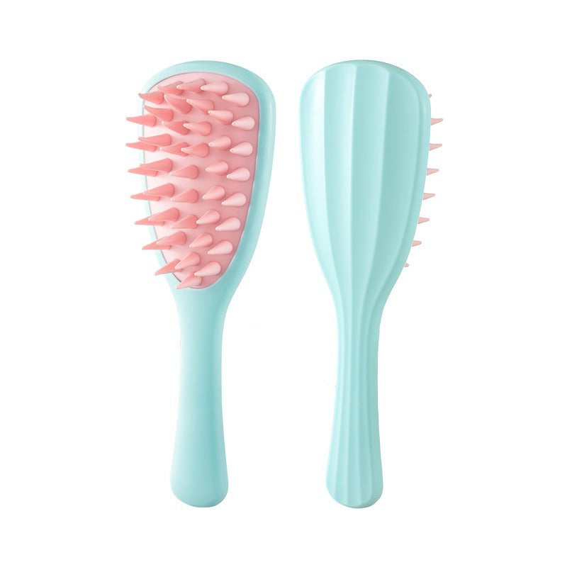 Ginkgo Leaf Long Handle Shampoo Silicone Coarse Texture Hair Brushes & Combs