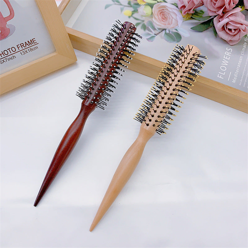 Women's & Men's Simple Wooden Curling Style Hair Brushes & Combs