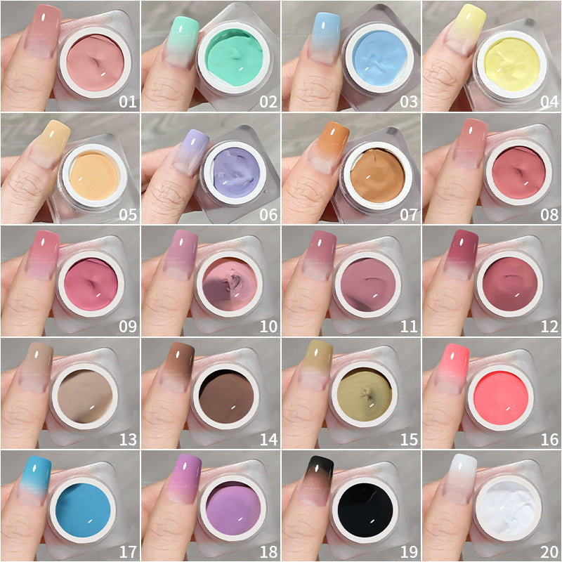 Gradient Racket Glue Macaron Color Salon Nail Polish