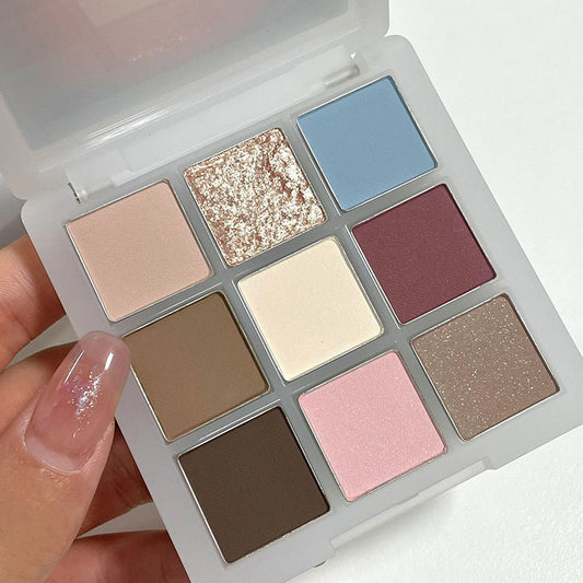 Blue Nine Colors Shadow Plate Shimmer Eyeshadow