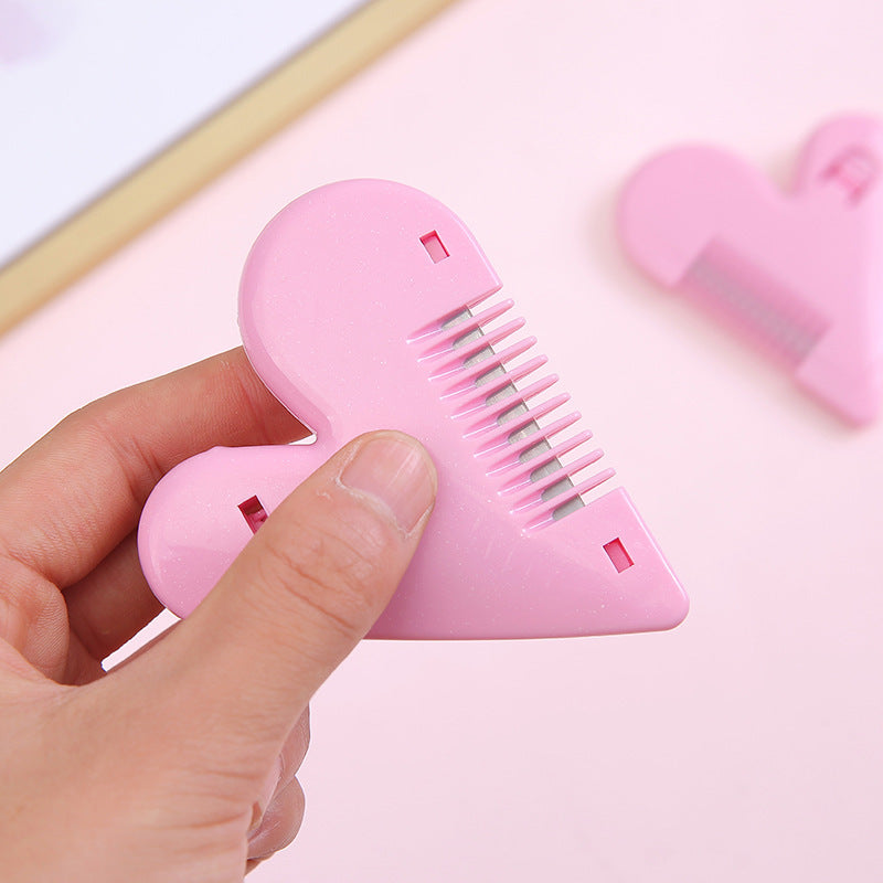 Heart Shaped Bangs Trimmer Cute Creative Cutting Hair Brushes & Combs