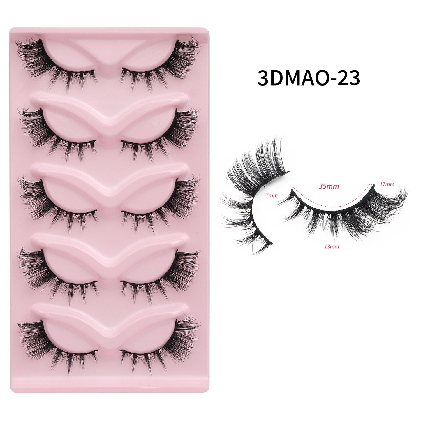 Pairs Of Cat Eyelashes Thick Curl Tail False Lashes