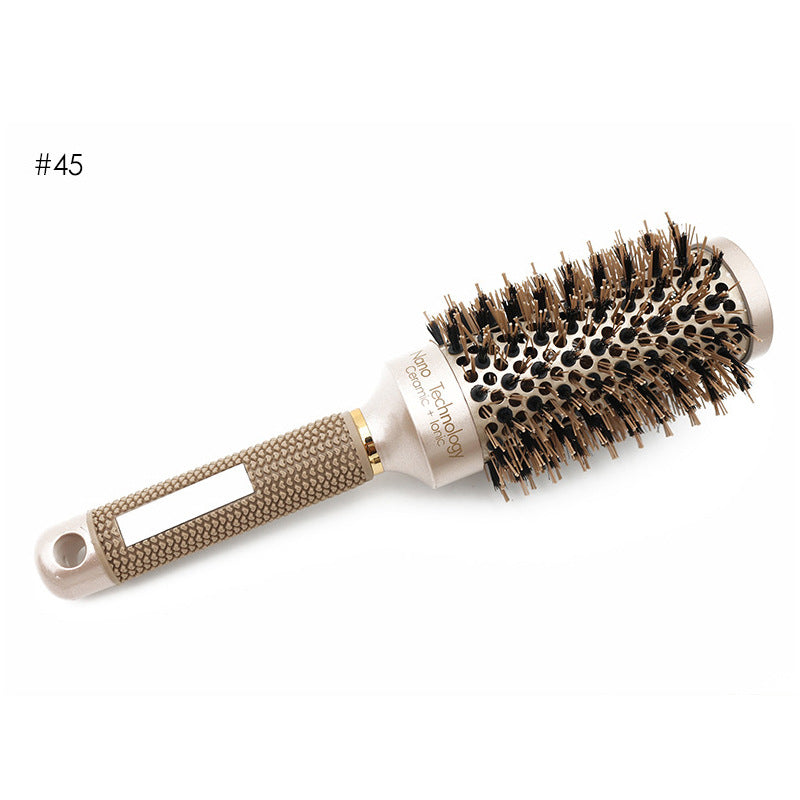 Cylinder Hairbrush Bristle Big Curved Ceramic Hair Brushes & Combs