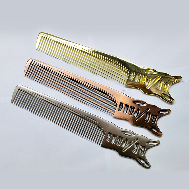 Men's Stainless Steel Cutting Hairdressing Metal Hair Brushes & Combs