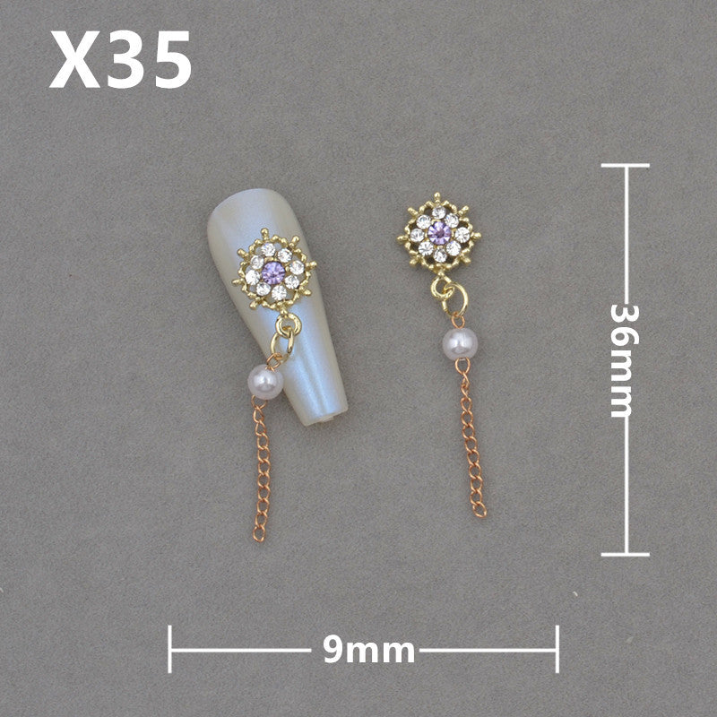 Five-pointed Star Bamboo Pearl Four Stars Nail Care Nail Art