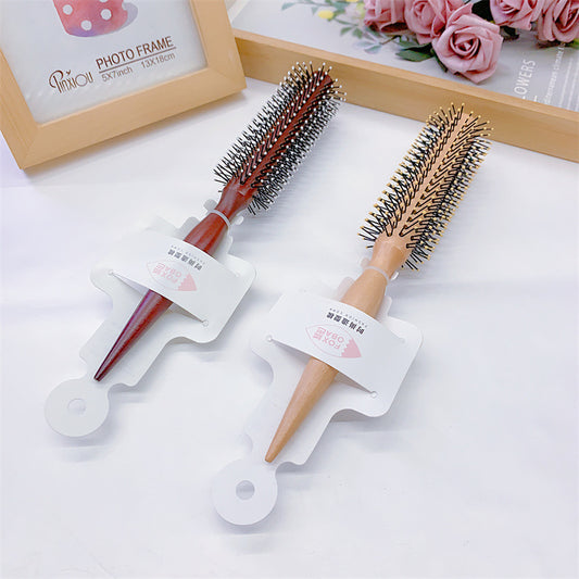 Women's & Men's Simple Wooden Curling Style Hair Brushes & Combs