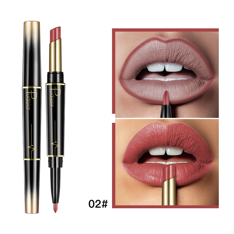 Innovative Double-headed Liner Matte Gloss Color Lipsticks