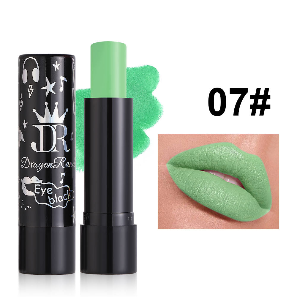 Matte Finish Dark Purplish Red Green Lipsticks