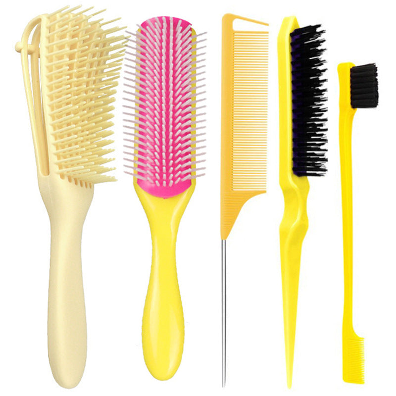 Hairdressing Suit Of Fine Teeth Fluff Tail Hair Brushes & Combs