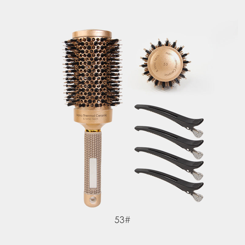 Ceramic Rolling Straight Curls High Temperature Resistant Styling Hair Brushes & Combs