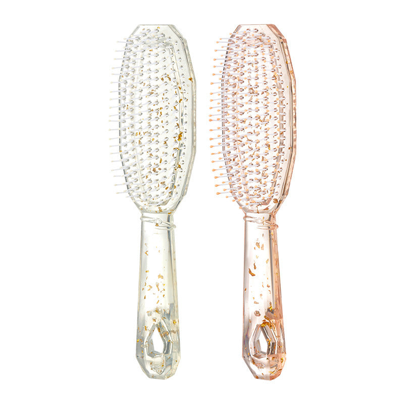 Women's Transparent Glitter Air Cushion For Only Long Hair Brushes & Combs