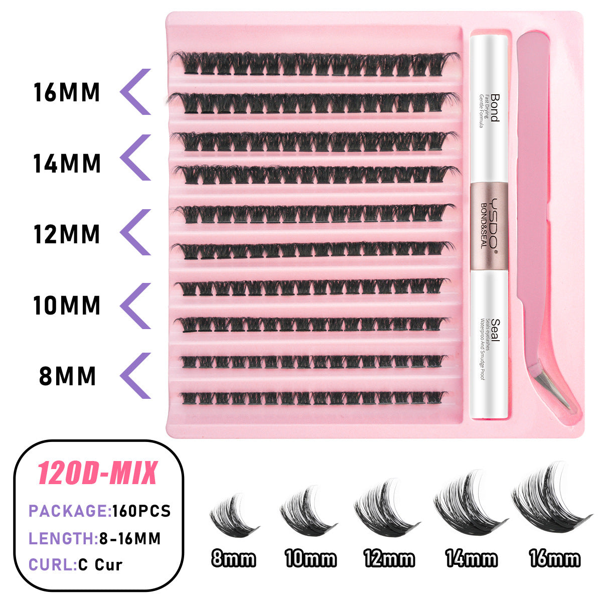 Segment Eyelashes Suit Single Cluster Individual False Lashes