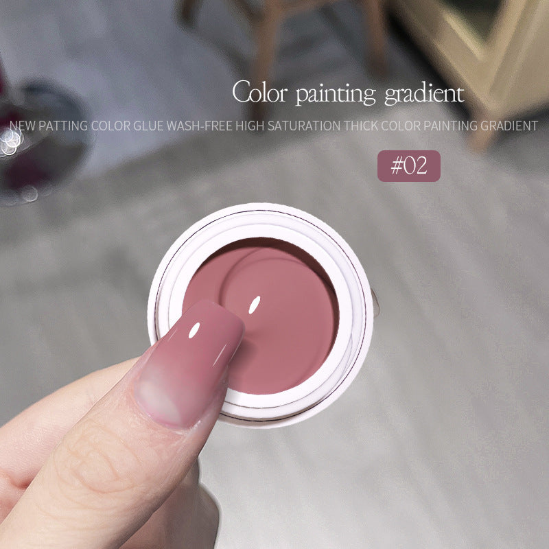 Pat Glue Colored Drawing High Saturation Thick Painted Nail Polish