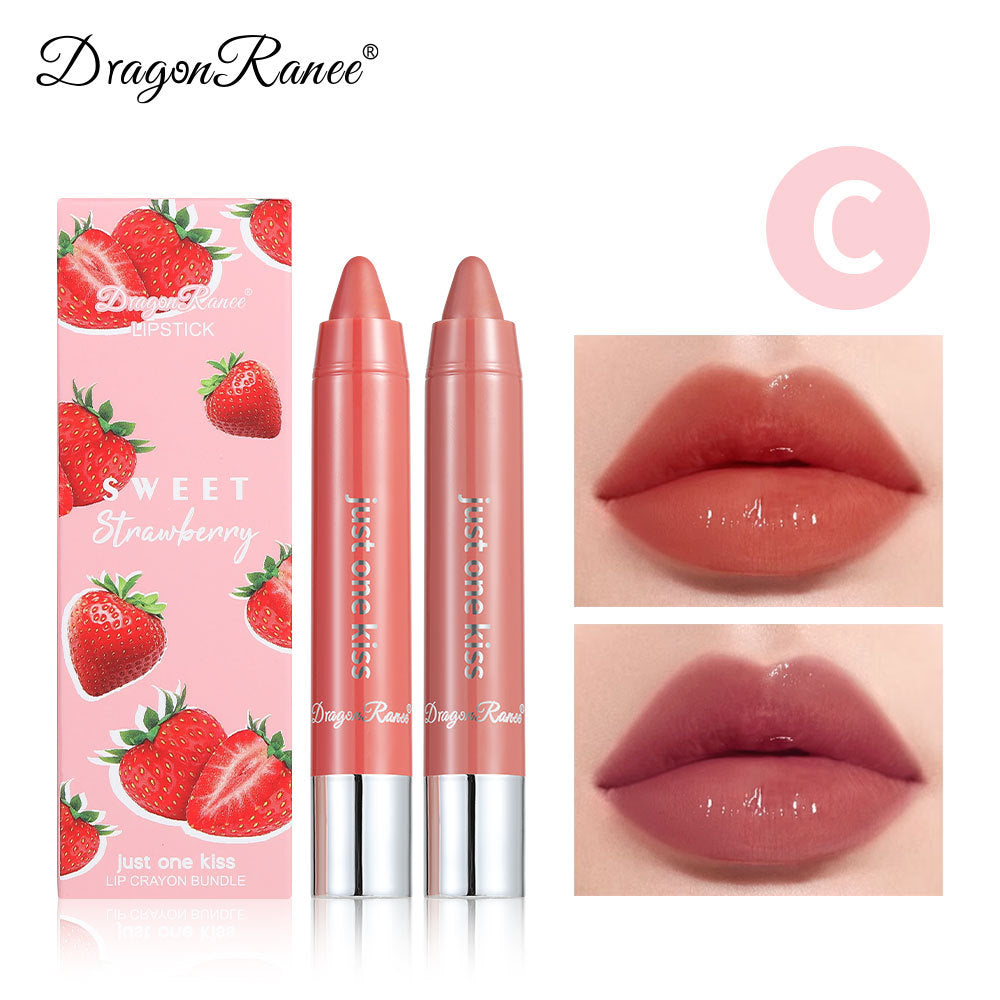 Crayon Pen Combination Liner Solid Fruit Gloss 2 Lipsticks