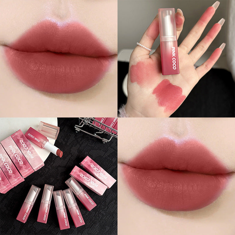 Mist Soft Yarn Spring Cherry Matte Finish Lipsticks