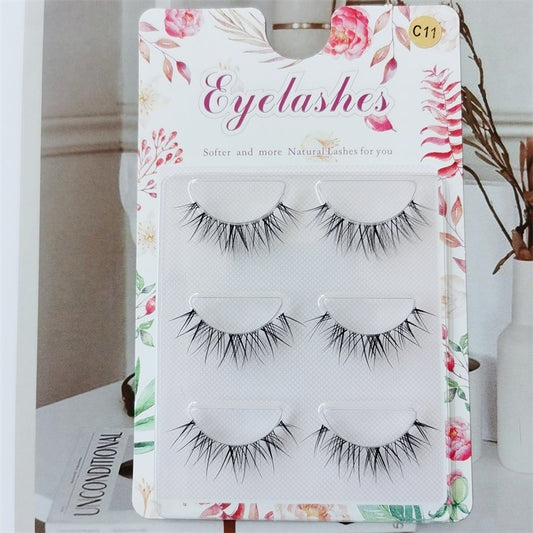 Eyelashes Natural Thick Fine Stem Soft False Lashes