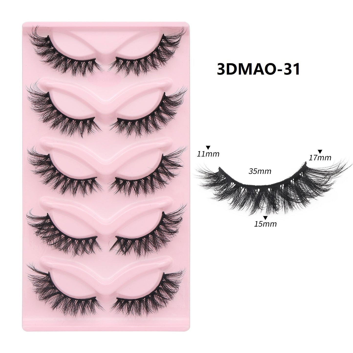 Pairs Of Cat Eyelashes Thick Curl Tail False Lashes