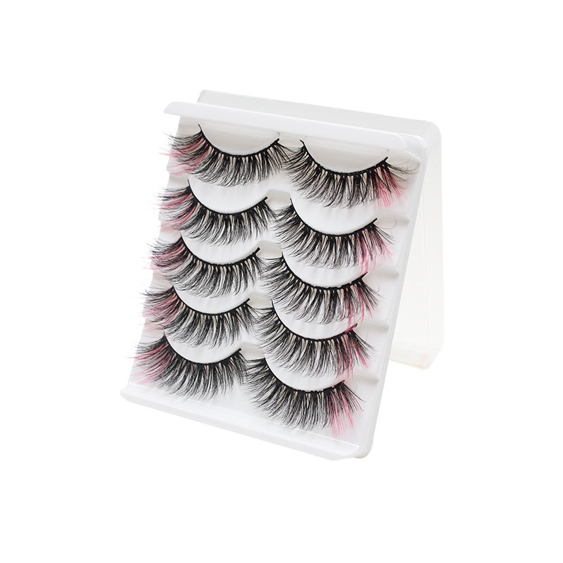 Pairs Of Color Eyelashes Suit Three-dimensional False Lashes