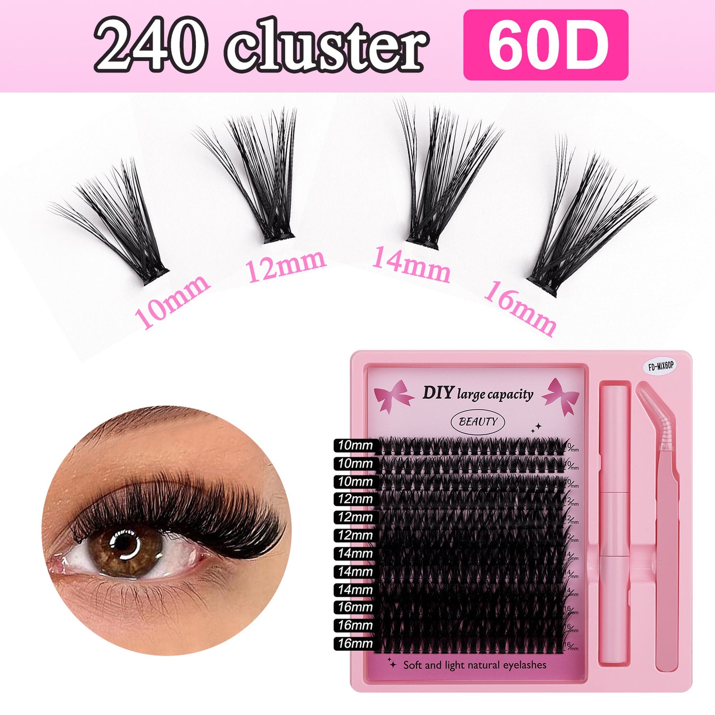 Eyelash Box Thick Eyelashes Three-dimensional Hot Melt False Lashes